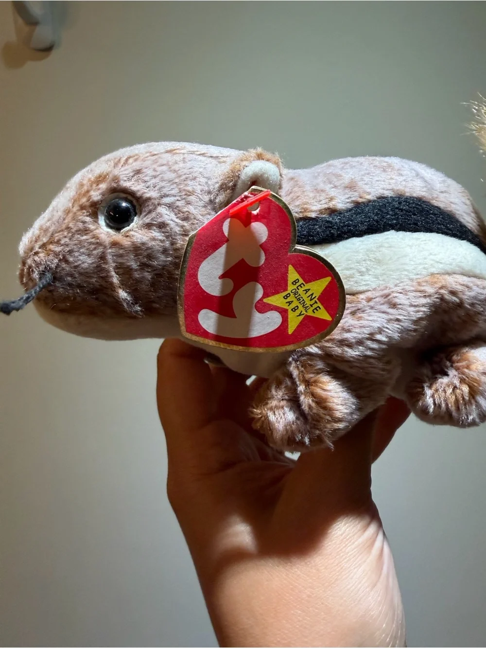 Ty Beanie Baby Brown Chipmunk “Chipper” Plush
